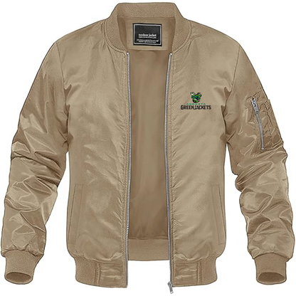 Men's Augusta GreenJackets Logo Lightweight Bomber Jacket Windbreaker Softshell Varsity Jacket Coat