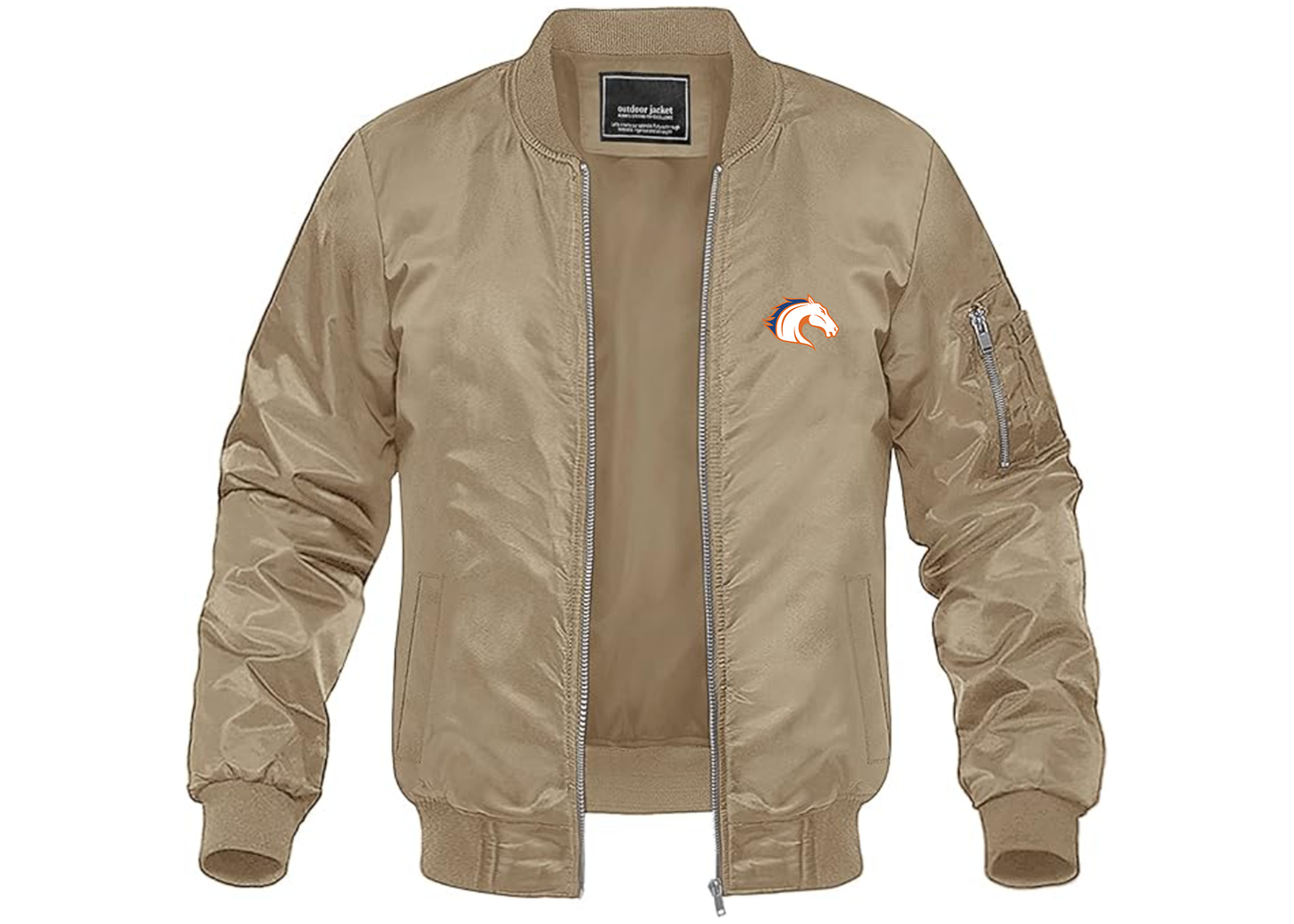 Men's Texas Arlington Mavericks Lightweight Bomber Jacket Windbreaker Softshell Varsity Jacket Coat