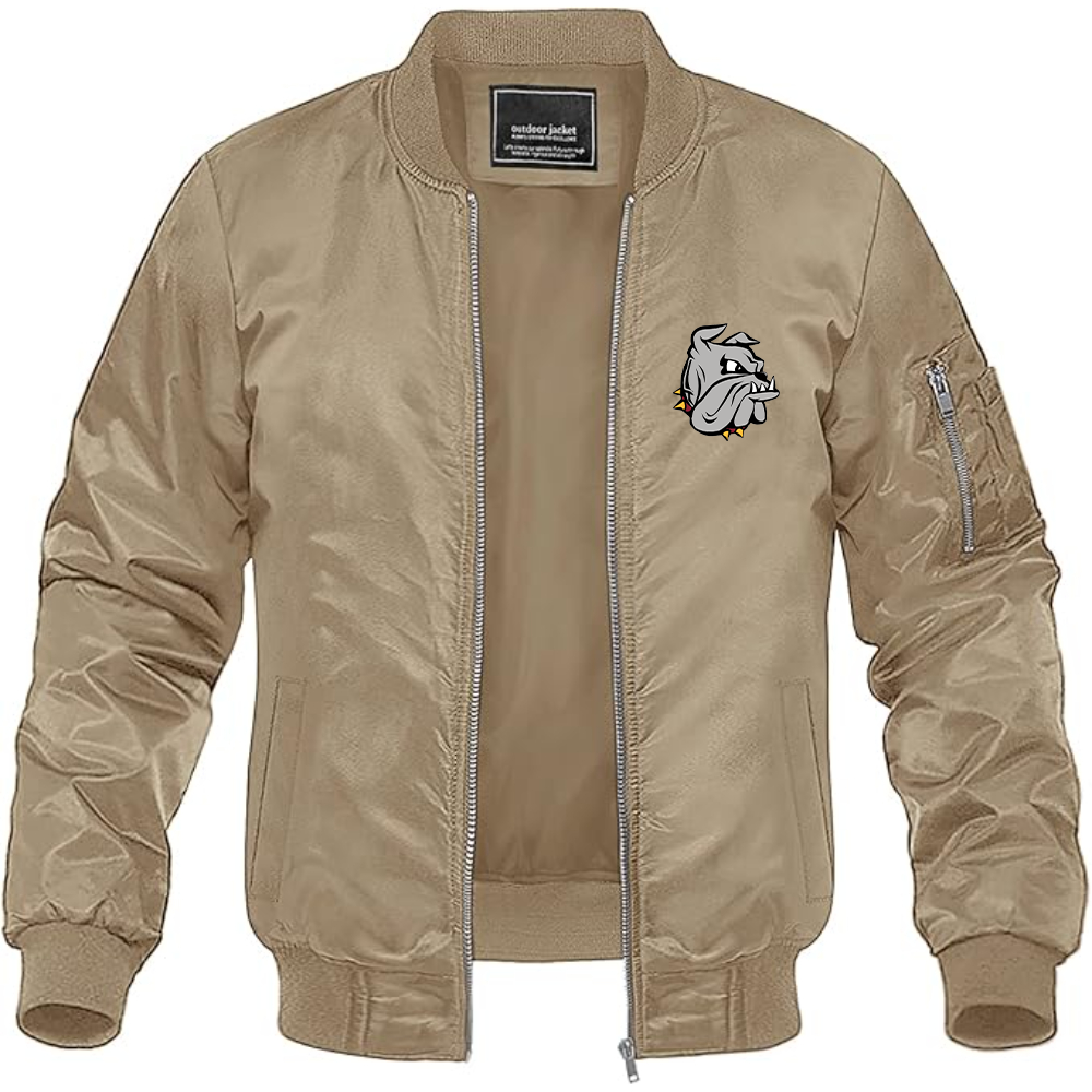 Men's Minnesota Duluth Bulldogs Logo Lightweight Bomber Jacket Windbreaker Softshell Varsity Jacket Coat