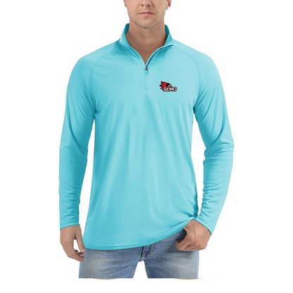Men's SEMO Redhawks Logo Lightweight Quarter-Zip Athletic Shirt Long Sleeve Performance Wear