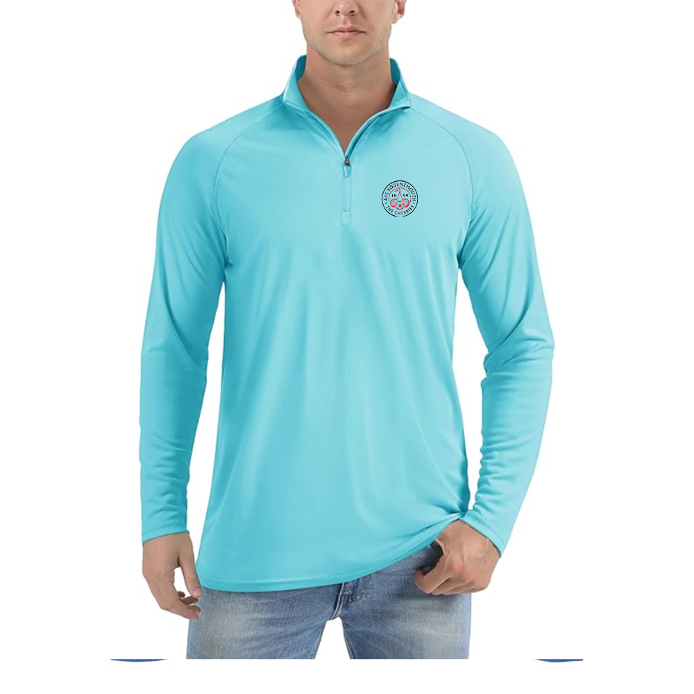 Men's AFC Bournemouth Soccer Logo  Lightweight Quarter-Zip Athletic Shirt Long Sleeve Performance Wear