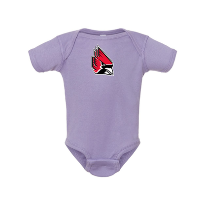 Ball State Cardinals  Rabbit Skins Infant Baby Rib Bodysuit