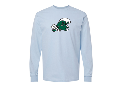 Men's Tulane Green Wave Gildan Heavy Cotton Long Sleeve T-Shirt
