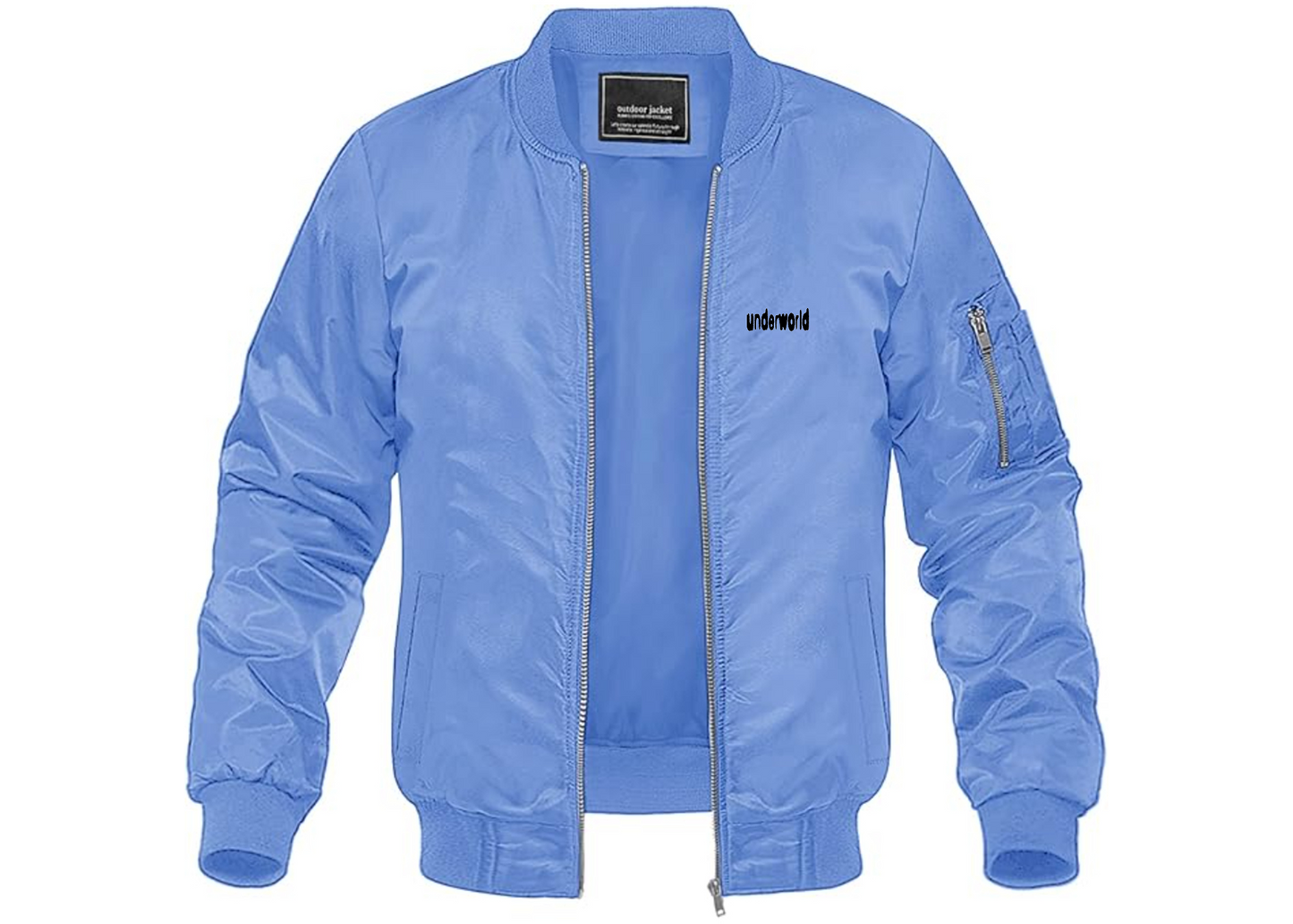 Men's Underworld Lightweight Bomber Jacket Windbreaker Softshell Varsity Jacket Coat