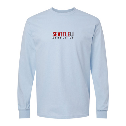 Men's Seattle Redhawks Logo Gildan Heavy Cotton Long Sleeve T-Shirt