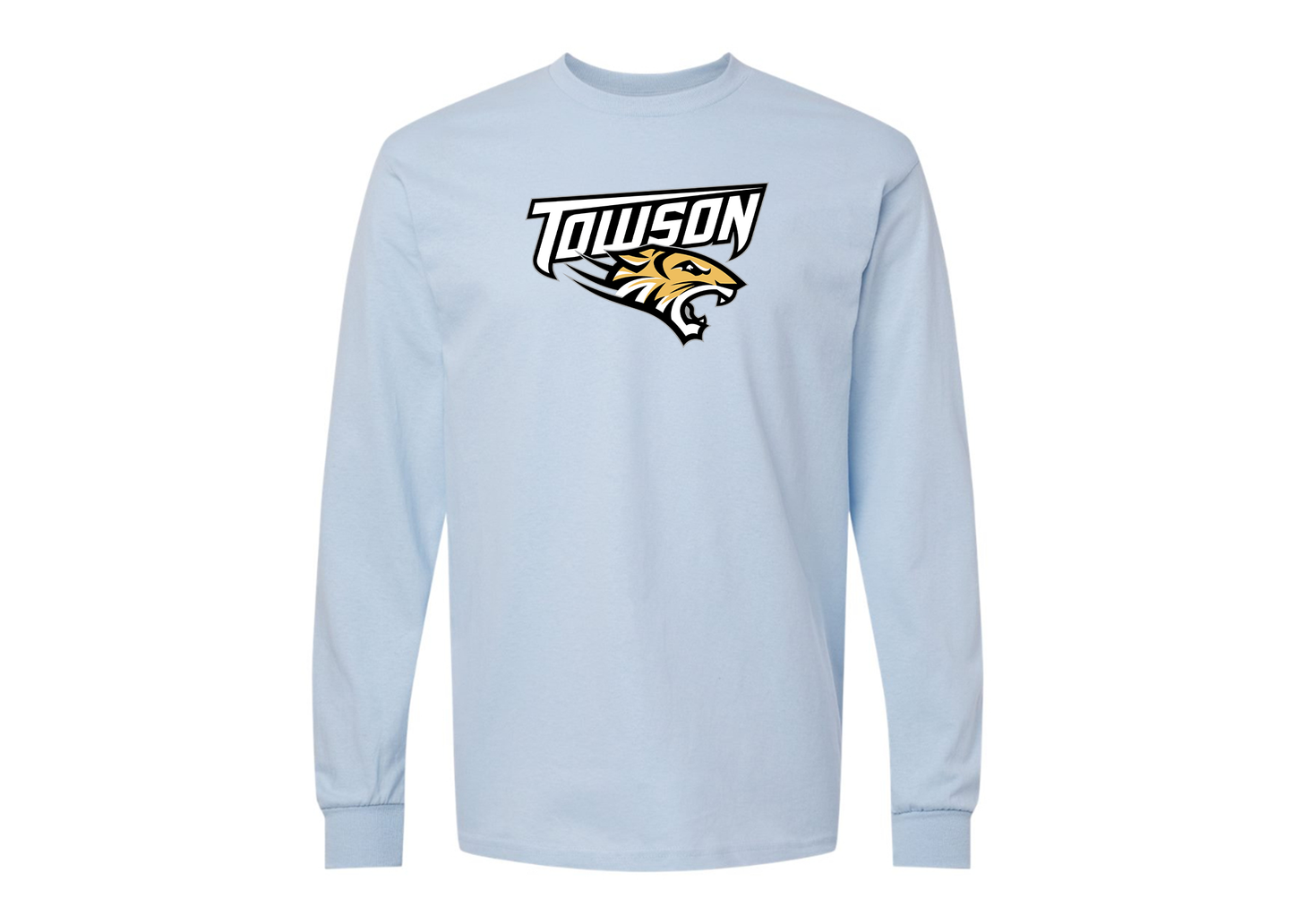 Men's Towson Tigers Gildan Heavy Cotton Long Sleeve T-Shirt