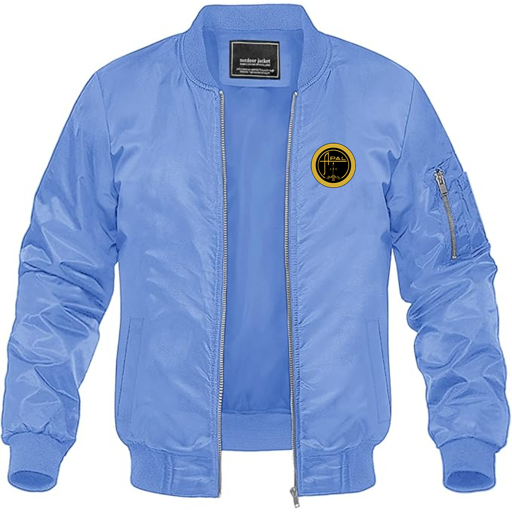 Men's Apal Logo Lightweight Bomber Jacket Windbreaker Softshell Varsity Jacket Coat