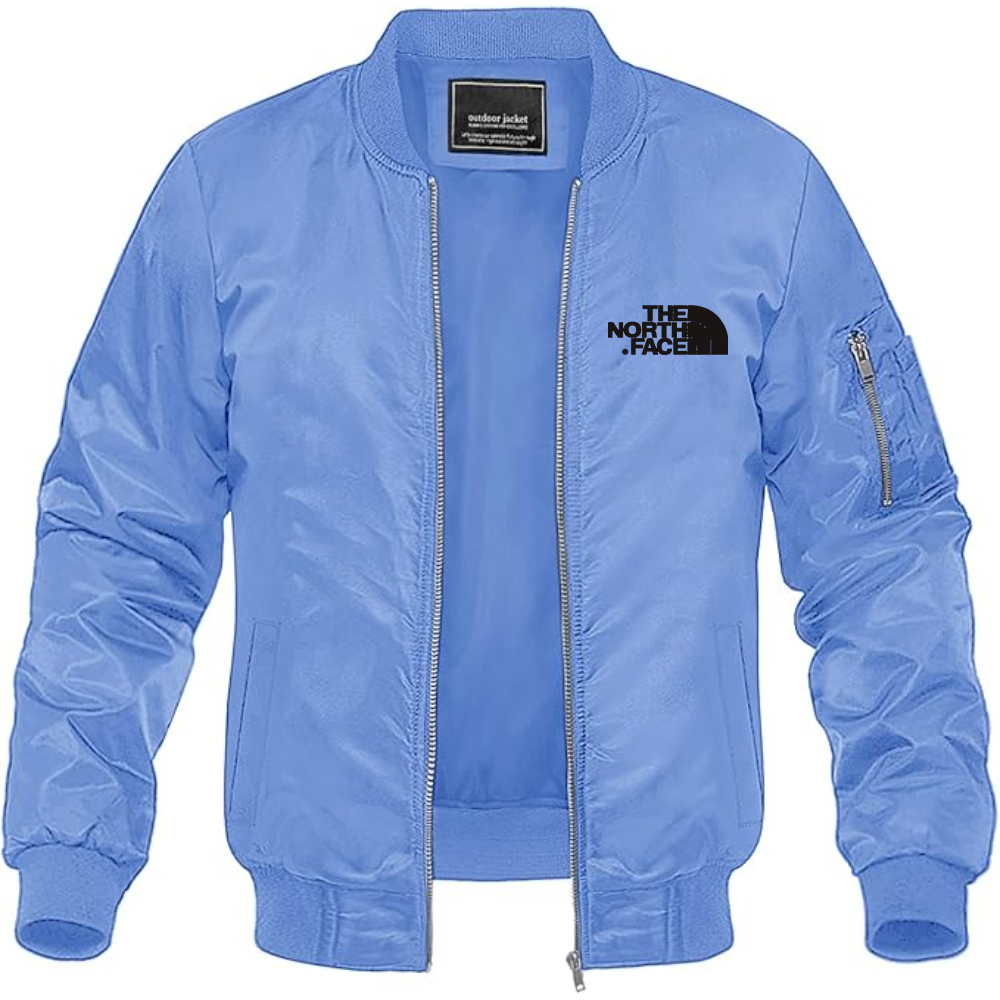 Men's The North Face Black Logo white Lightweight Bomber Jacket Windbreaker Softshell Varsity Jacket Coat