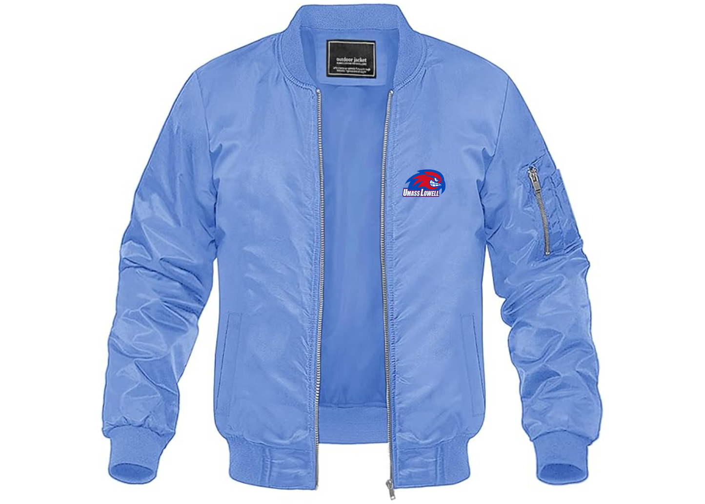 Men's UMass Lowell River Hawks Lightweight Bomber Jacket Windbreaker Softshell Varsity Jacket Coat