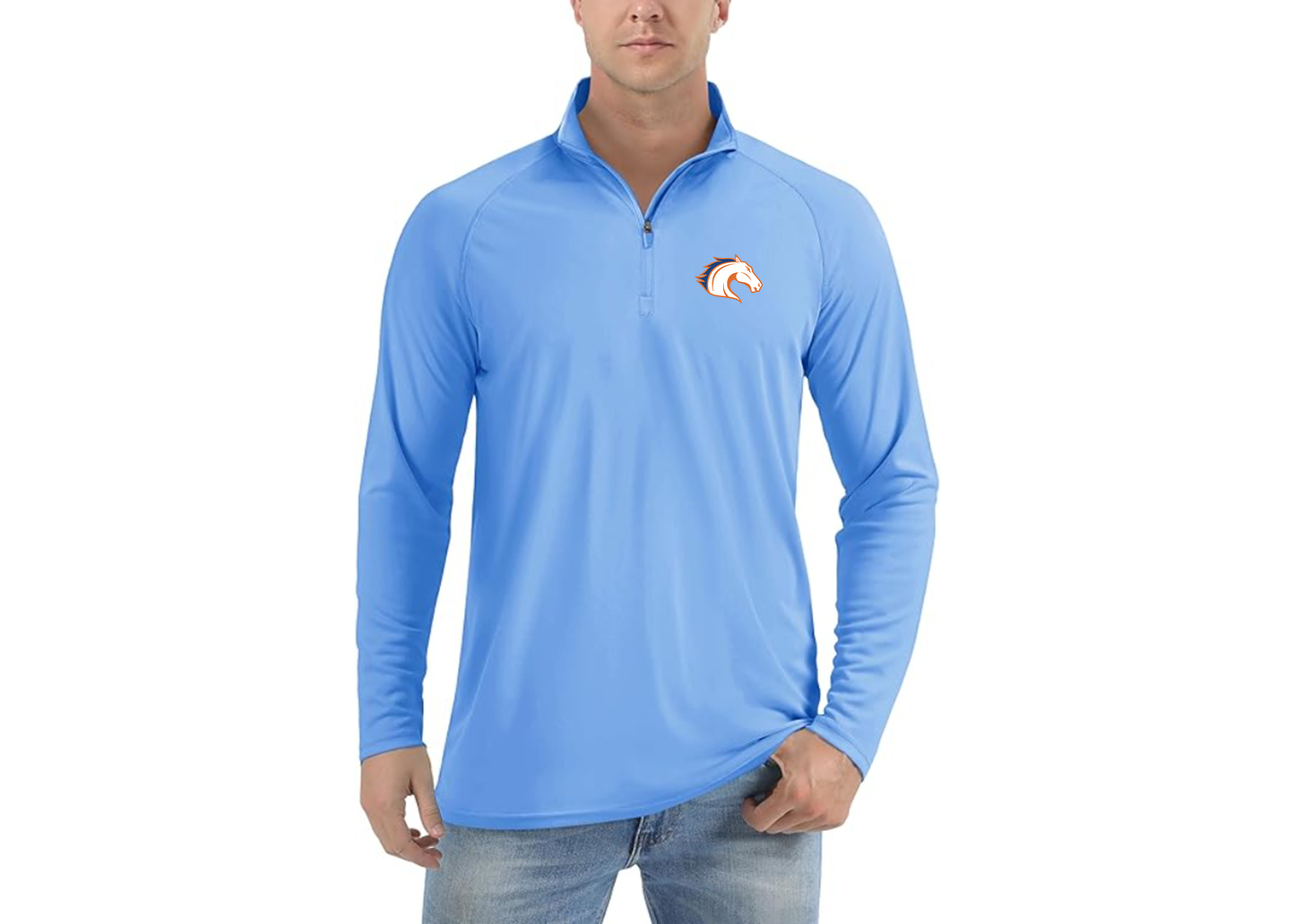 Men's Texas Arlington Mavericks Lightweight Quarter-Zip Athletic Shirt Long Sleeve Performance Wear
