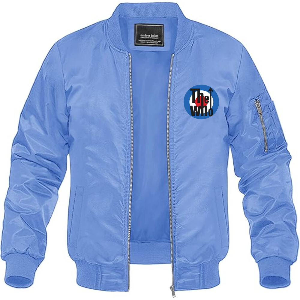 Men's The Who Logo Lightweight Bomber Jacket Windbreaker Softshell Varsity Jacket Coat