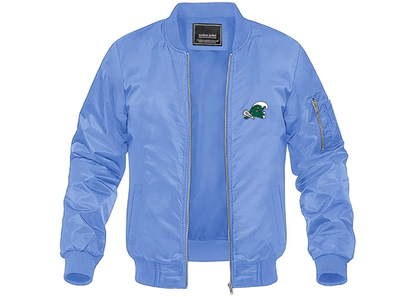 Men's Tulane Green Wave Lightweight Bomber Jacket Windbreaker Softshell Varsity Jacket Coat