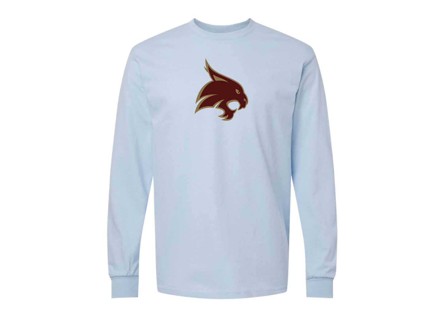 Men's Texas State Bobcats Gildan Heavy Cotton Long Sleeve T-Shirt
