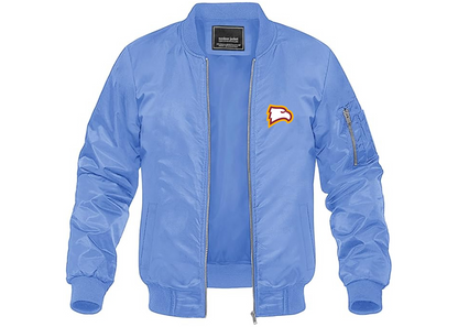 Men's Winthrop Eagles Lightweight Bomber Jacket Windbreaker Softshell Varsity Jacket Coat