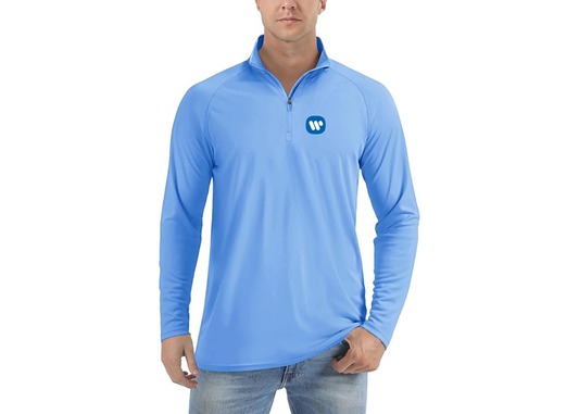 Men's WMG Lightweight Quarter-Zip Athletic Shirt Long Sleeve Performance Wear