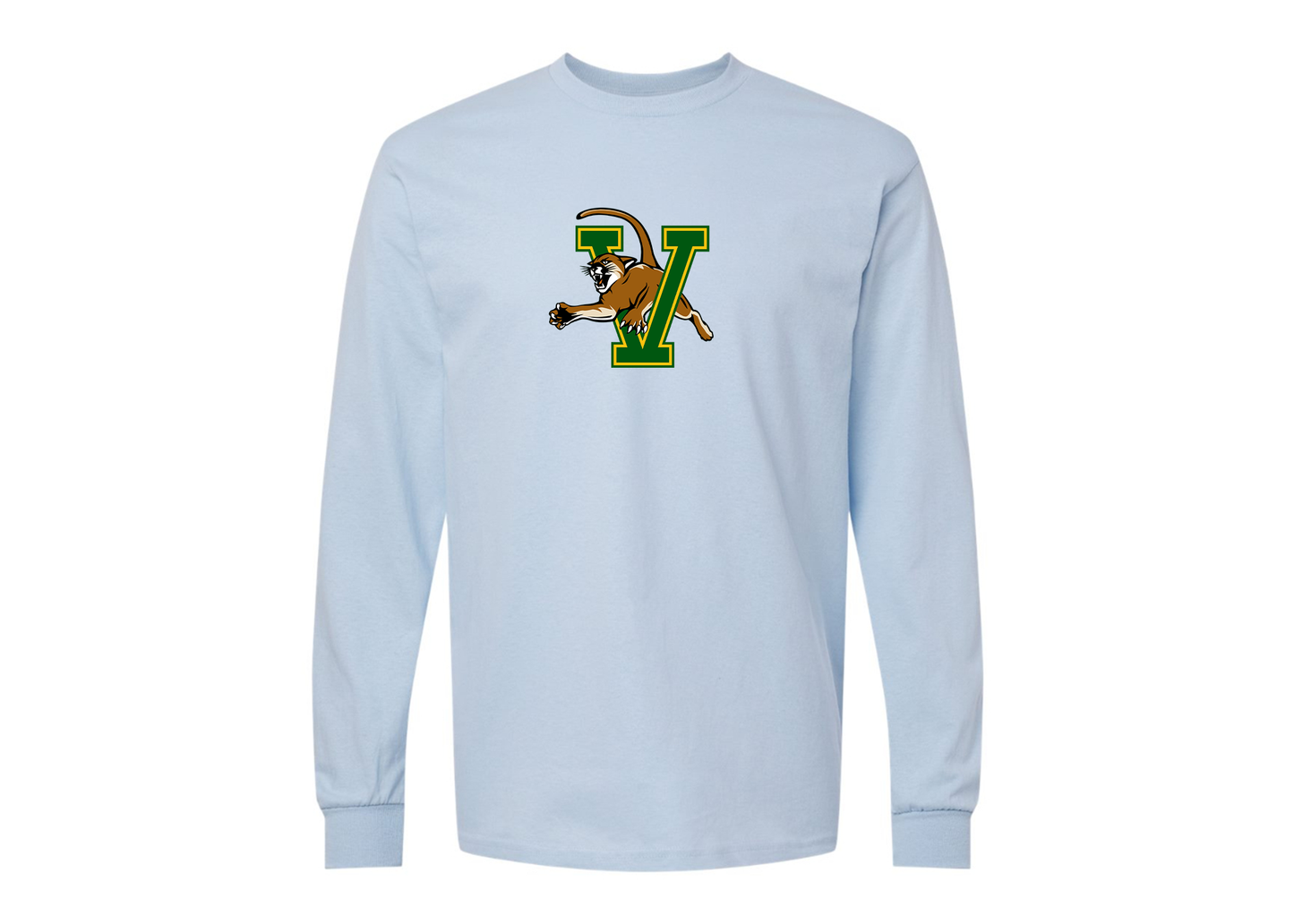 Men's Vermont Catamounts Gildan Heavy Cotton Long Sleeve T-Shirt