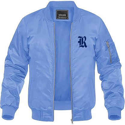 Men's Rice Owls Logo Lightweight Bomber Jacket Windbreaker Softshell Varsity Jacket Coat