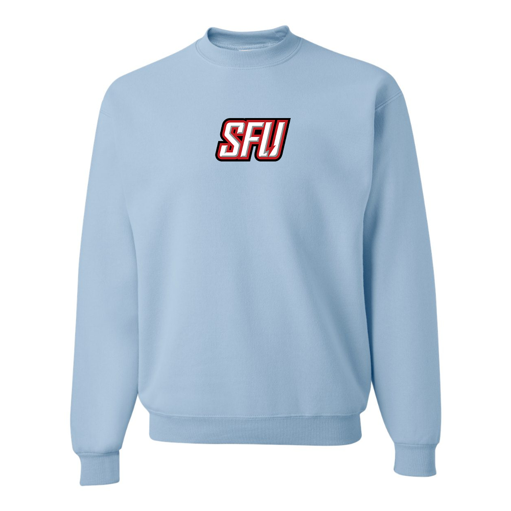 Men's Saint Francis Red Flash Logo JERZEES NuBlend Crewneck Sweatshirt