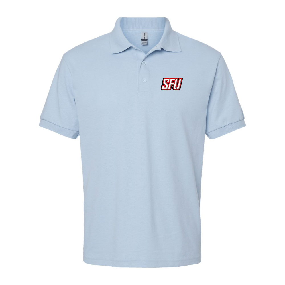 Men's Saint Francis Red Flash Logo Gildan Dry Blend Jersey Polo