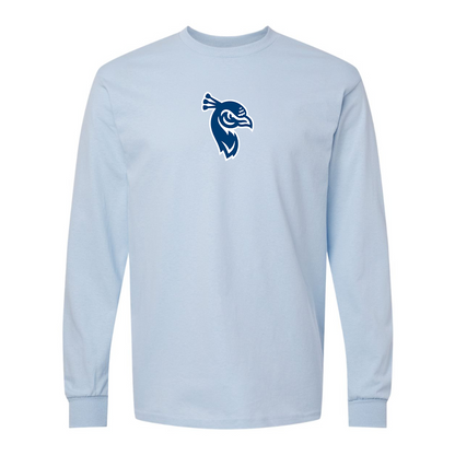 Men's Saint Peters Peacocks Logo Gildan Heavy Cotton Long Sleeve T-Shirt