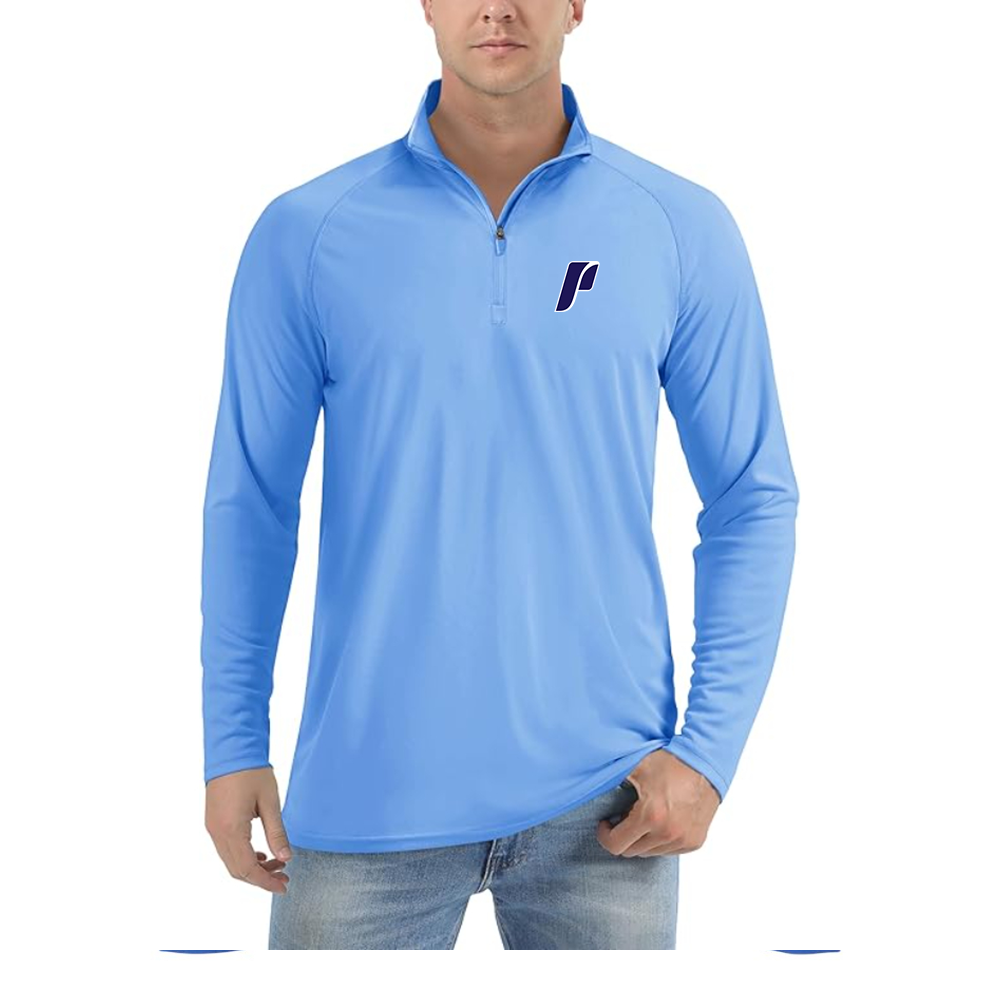 Men's Portland Pilots Logo Lightweight Quarter-Zip Athletic Shirt Long Sleeve Performance Wear