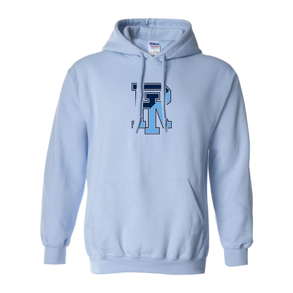 Men's Rhode Island Rams Logo Gildan  Heavy Blend Hooded Sweatshirt