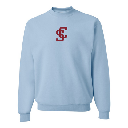 Men's Santa Clara Broncos Logo JERZEES NuBlend Crewneck Sweatshirt