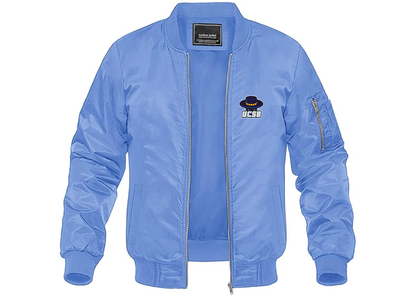 Men's UCSB Gauchos Lightweight Bomber Jacket Windbreaker Softshell Varsity Jacket Coat