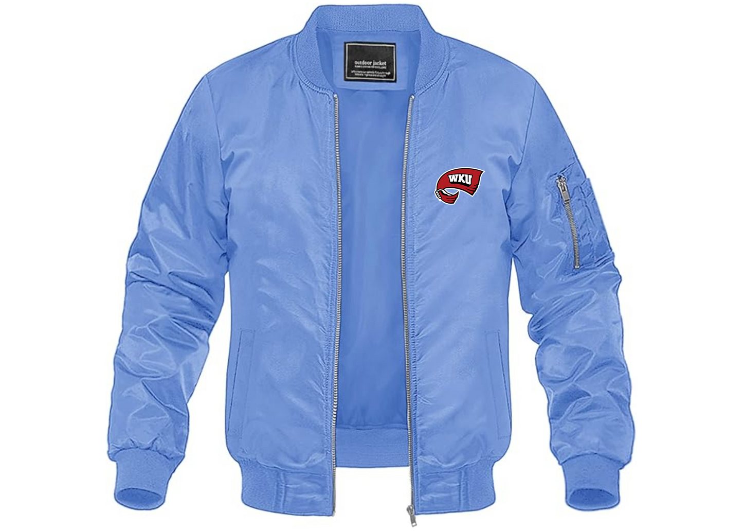 Men's Western Kentucky Hilltoppers Lightweight Bomber Jacket Windbreaker Softshell Varsity Jacket Coat