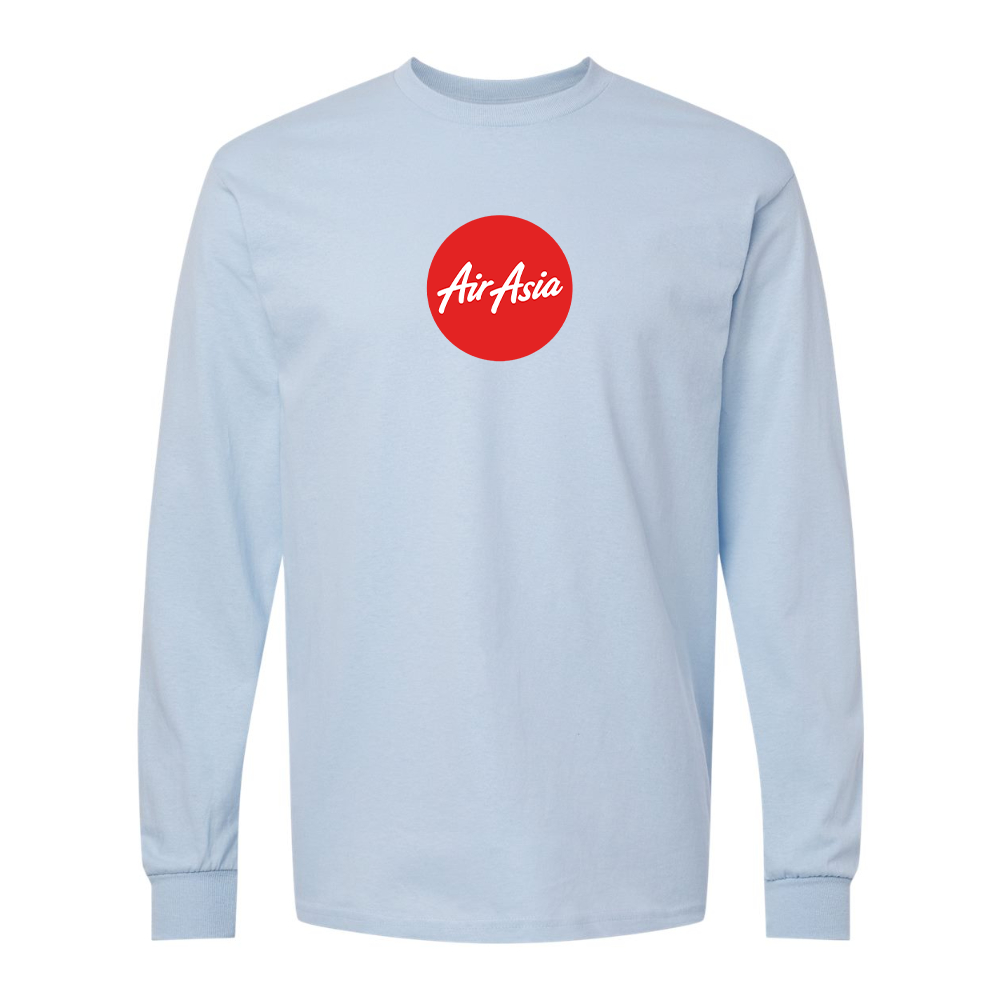 Men's Air Asia Logo Gildan Heavy Cotton Long Sleeve T-Shirt