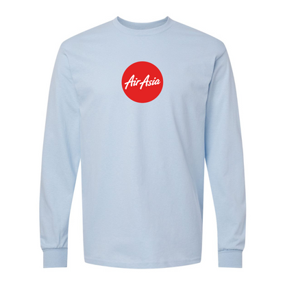 Men's Air Asia Logo Gildan Heavy Cotton Long Sleeve T-Shirt