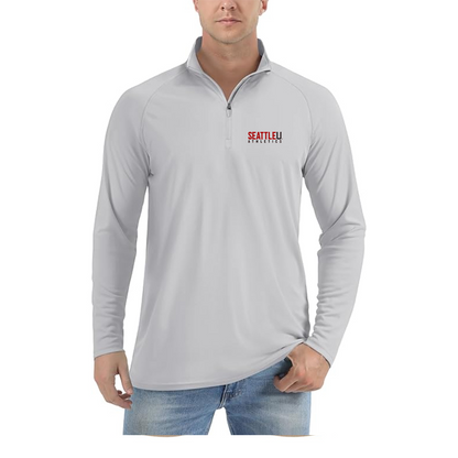 Men's Seattle Redhawks Logo Lightweight Quarter-Zip Athletic Shirt Long Sleeve Performance Wear