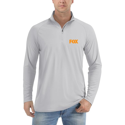 Men's Fox  Lightweight Quarter-Zip Athletic Shirt Long Sleeve Performance Wear