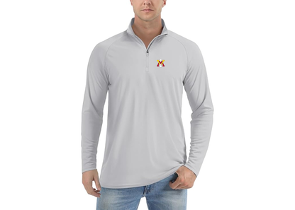 Men's VMI Keydets Lightweight Quarter-Zip Athletic Shirt Long Sleeve Performance Wear