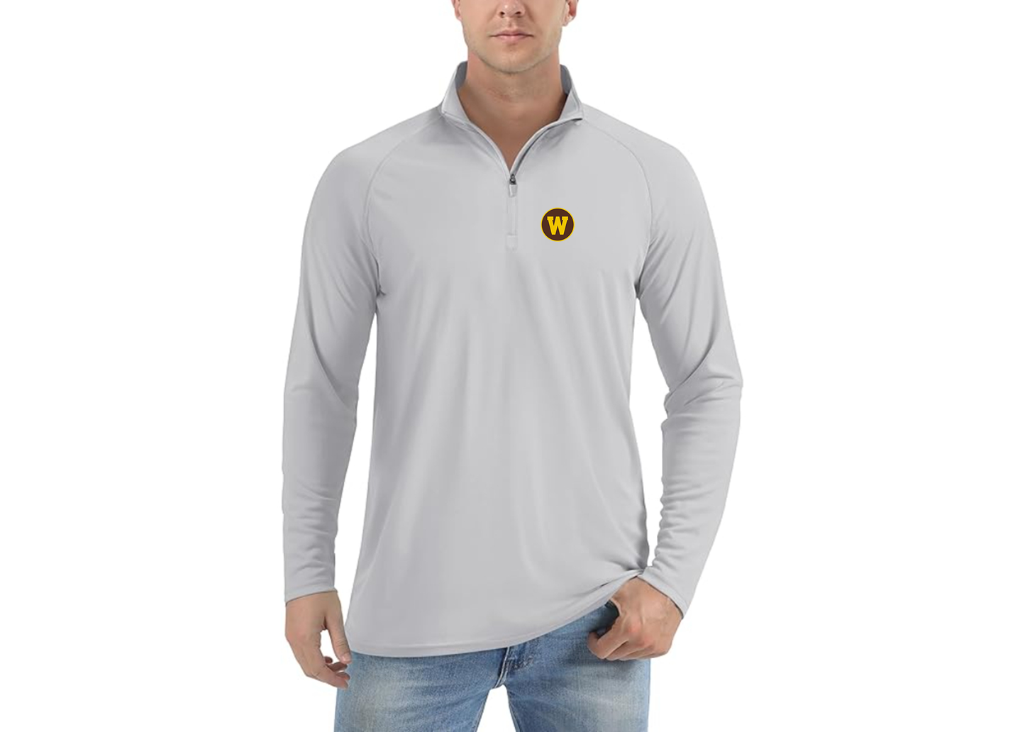 Men's Western Michigan Broncos Lightweight Quarter-Zip Athletic Shirt Long Sleeve Performance Wear