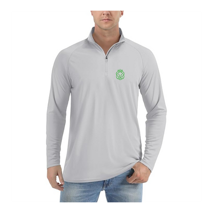 Men's Ahold Delhaize Symbol  Lightweight Quarter-Zip Athletic Shirt Long Sleeve Performance Wear