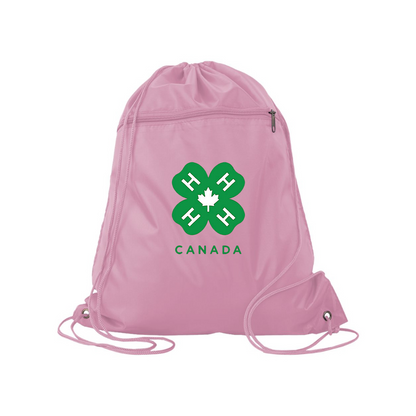 4H Canada Logo Q-Tees - Polyester Cinchpack