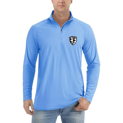 Men's  Foffa Bike Lightweight Quarter-Zip Athletic Shirt Long Sleeve Performance Wear