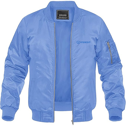 Men's Indesit Logo Lightweight Bomber Jacket Windbreaker Softshell Varsity Jacket Coat