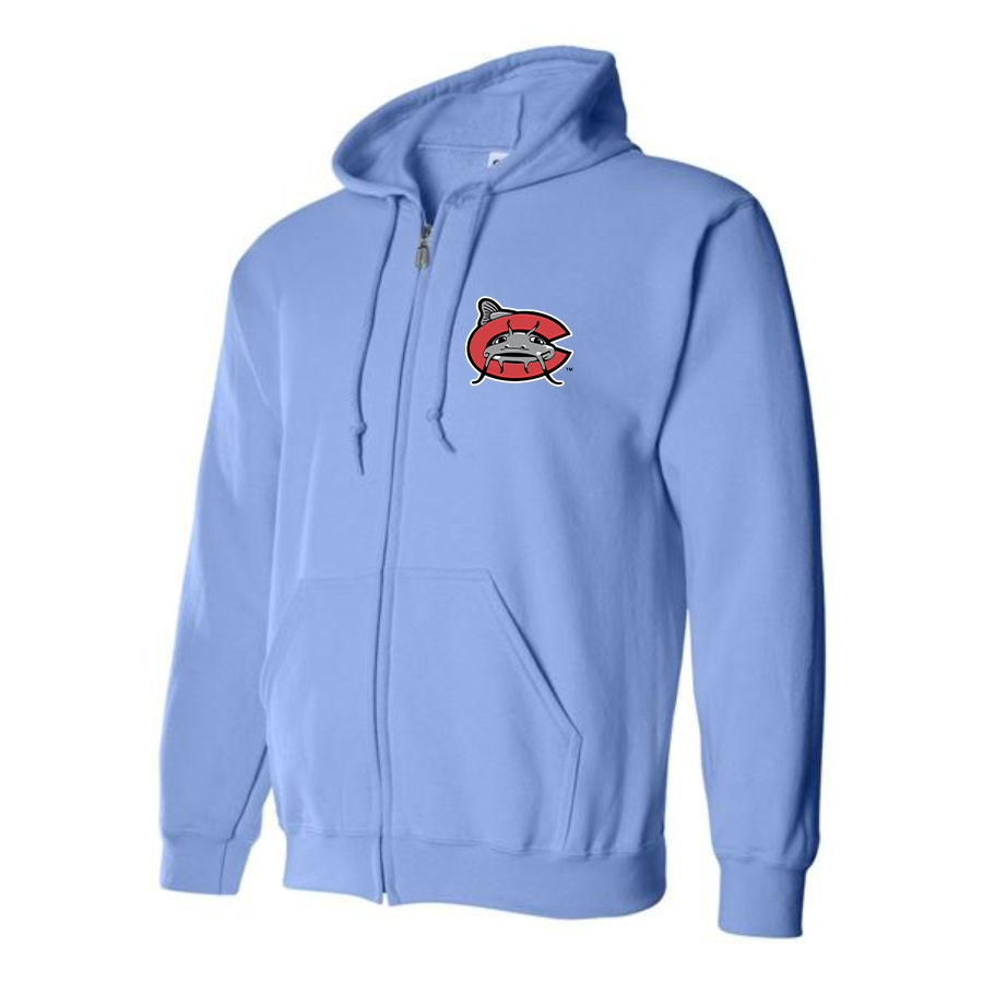 Men's Carolina Mudcats Logo Zipper Hoodie
