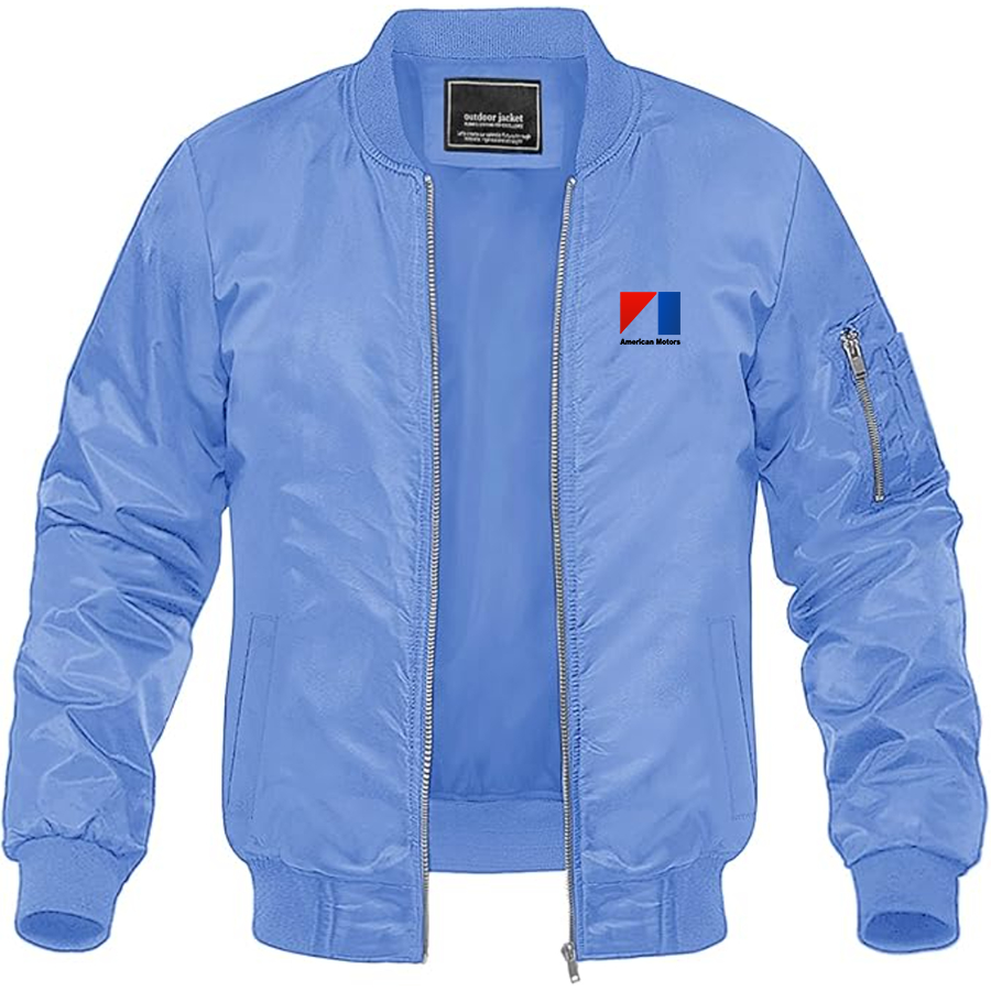 Men's AMC Logo Lightweight Bomber Jacket Windbreaker Softshell Varsity Jacket Coat