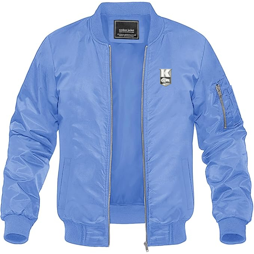 Men's Kaiser Logo Lightweight Bomber Jacket Windbreaker Softshell Varsity Jacket Coat