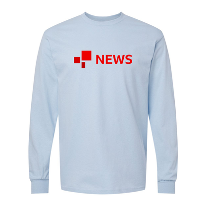 Men's BBC News Gildan Heavy Cotton Long Sleeve T-Shirt