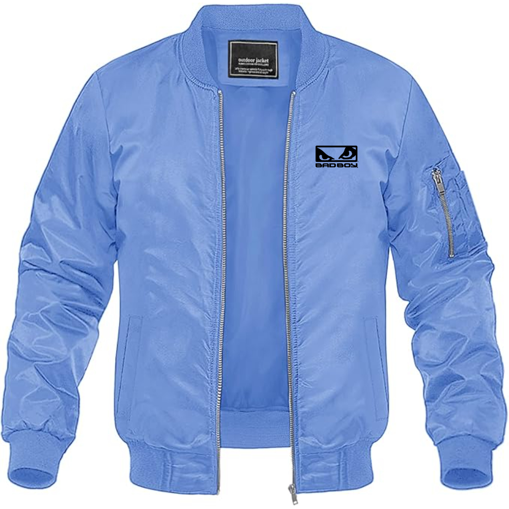 Men's Badboy Logo Lightweight Bomber Jacket Windbreaker Softshell Varsity Jacket Coat