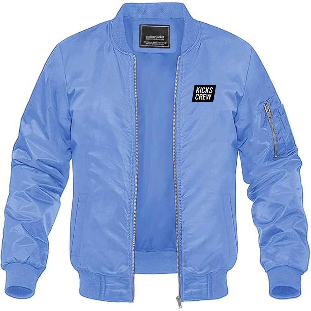 Men's  Kickscrew Logo Lightweight Bomber Jacket Windbreaker Softshell Varsity Jacket Coat