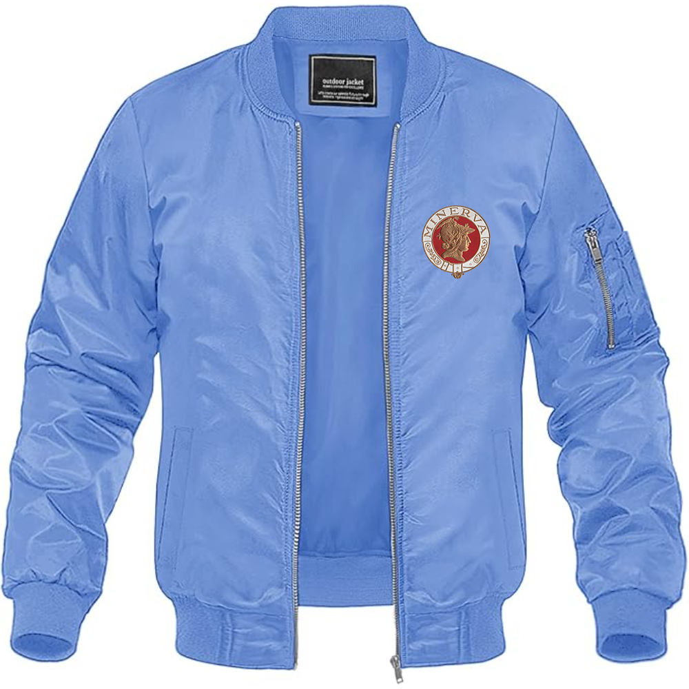 Men's Minerva Cars Logo Lightweight Bomber Jacket Windbreaker Softshell Varsity Jacket Coat