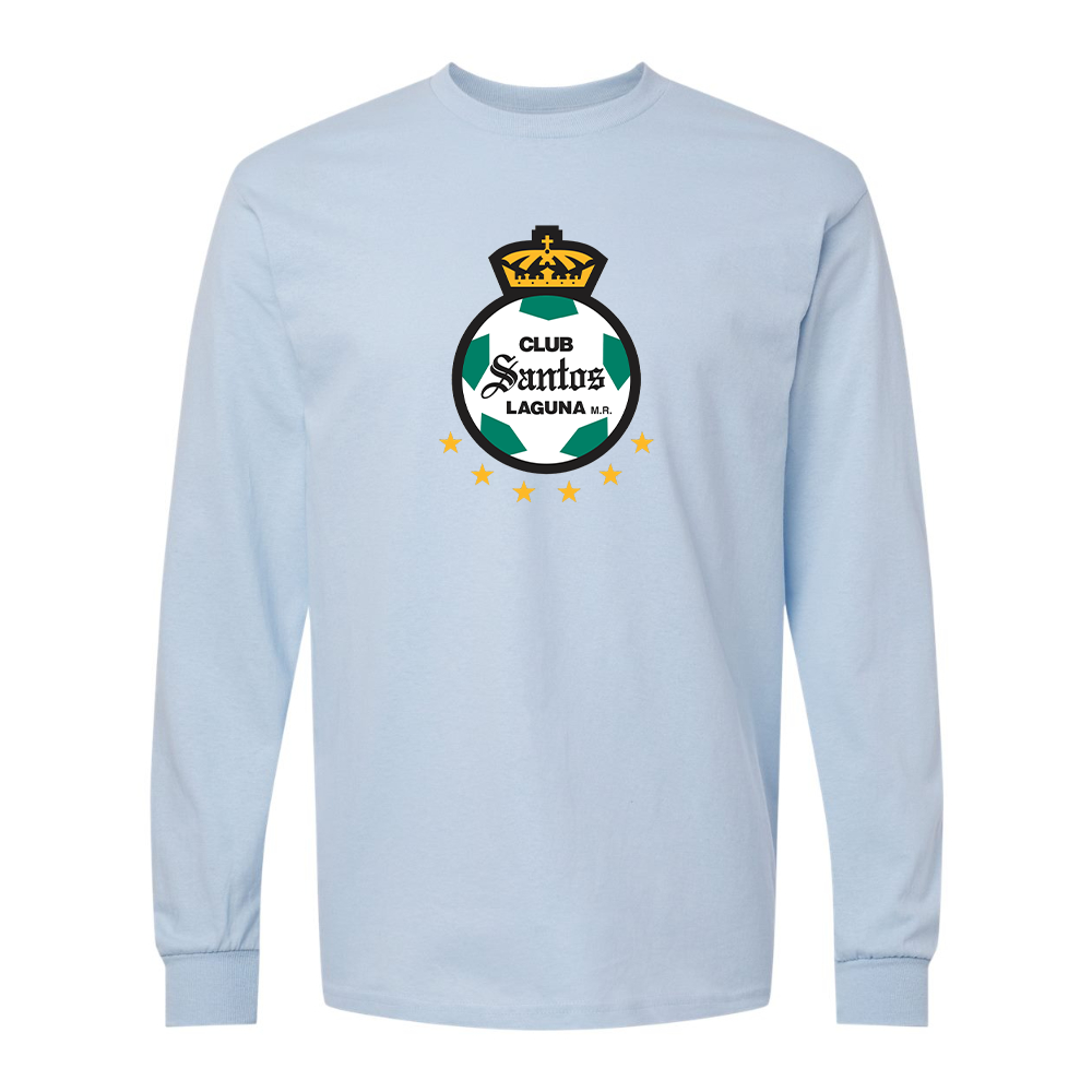 Men's Santos Laguna Soccer Gildan Heavy Cotton Long Sleeve T-Shirt