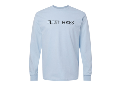 Men's Fleet Foxes Logo Gildan Heavy Cotton Long Sleeve T-Shirt