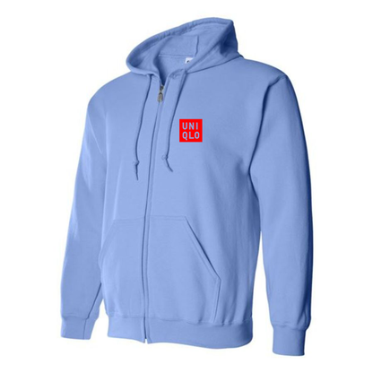 Men's Uniqlo Logo  Zipper Hoodie