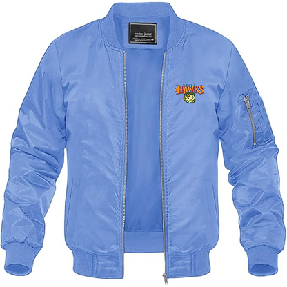 Men's Boise Hawks Logo Lightweight Bomber Jacket Windbreaker Softshell Varsity Jacket Coat